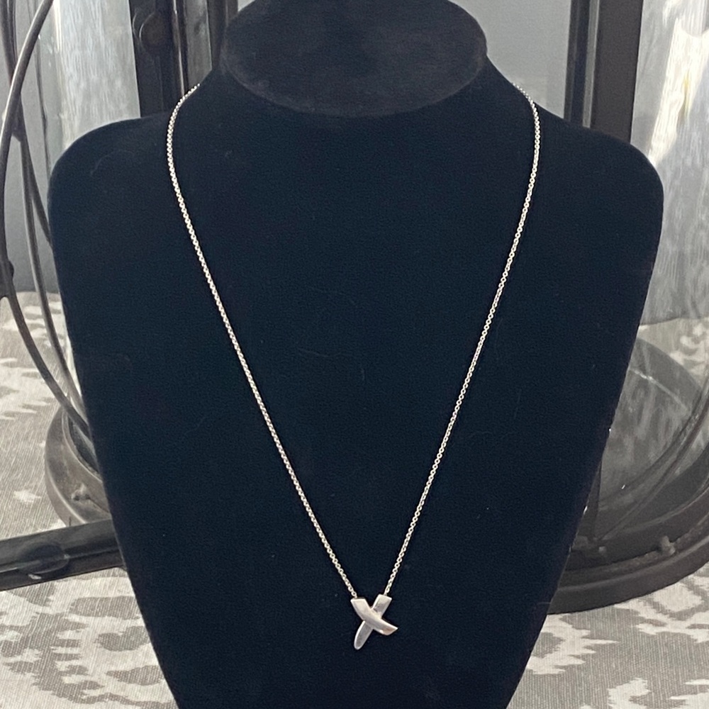 Tiffany & Co. Paloma Picasso Graffiti X Sterling Silver Pendant Necklace - Picture 6 of 6